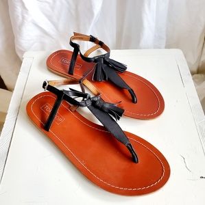 Black and Tan TopShop Sandals